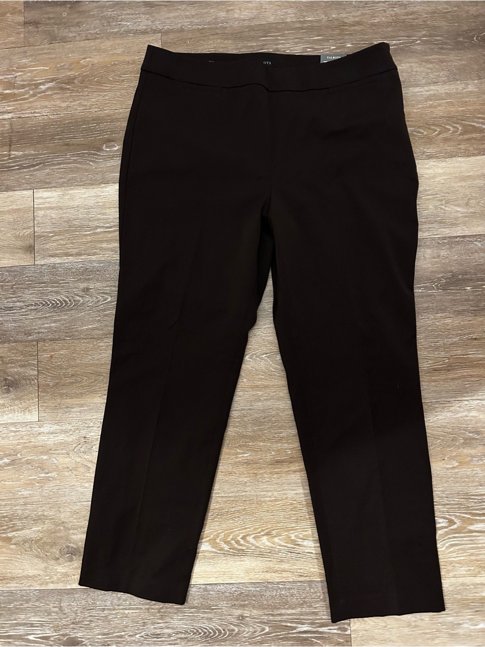 Talbots Brown Refined Bi-Stretch Pant; High Waist, Straight Leg, Full Length NWT